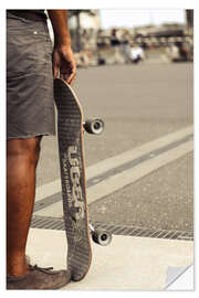 Selvklebende plakat Skateboard freedom II - coloured