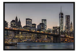 Gerahmter Kunstdruck Brooklyn Bridge / Manhattan