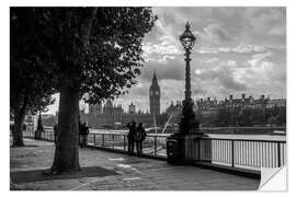 Vinilo para la pared Londres en blanco y negro