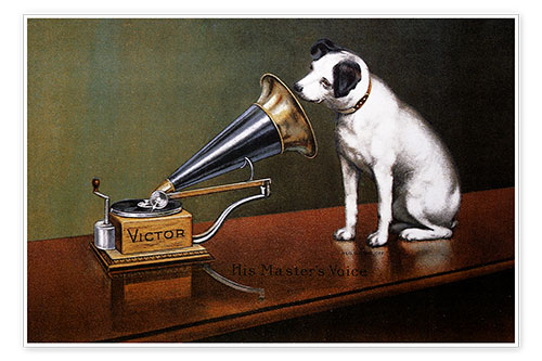 Poster His master's voice reclame