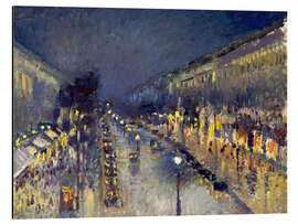 Tableau en aluminium Boulevard Montmartre, Effet de nuit