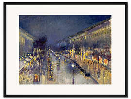 Gerahmter Kunstdruck Boulevard Montmartre bei Nacht