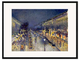 Gerahmter Kunstdruck Boulevard Montmartre bei Nacht