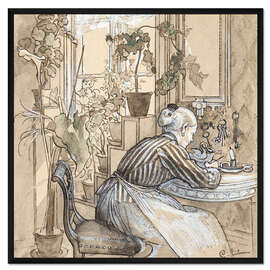 Gerahmter Kunstdruck Brief schreiben, Interieur von Lilla Hyttnäs