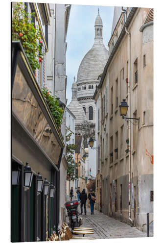 Aluminium print Streets of Montmartre Paris