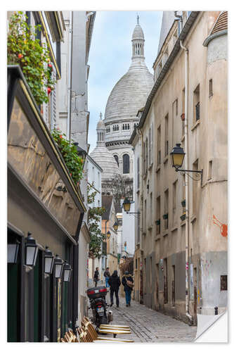 Vinilo para la pared Streets of Montmartre Paris