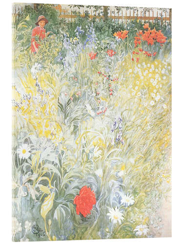 Tableau en verre acrylique Fleurs en été