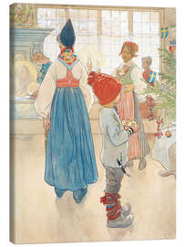 Tableau sur toile  Devant l&#039;arbre de Noël - Carl Larsson