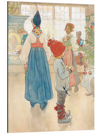 Magnettafel Vor dem Weihnachtsbaum