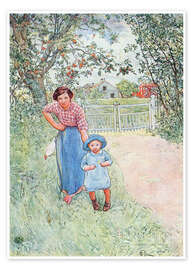 Wall print  Say hello to the nice uncle - Carl Larsson