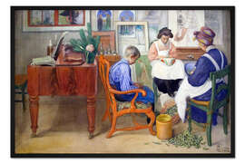 Gerahmter Kunstdruck Beim Schälen