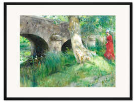 Gerahmter Kunstdruck Die Brücke in Grez