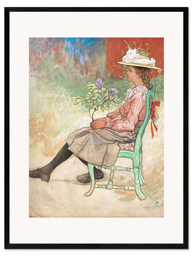 Framed art print Dagmar Grill in the garden
