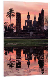 Foam board print Wat Mahathat in evening light