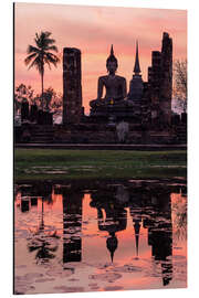 Magnettafel Wat Mahathat im Abendlicht