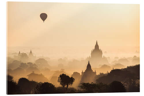 Akrylbilde Balloon over Bagan, Myanmar