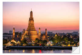 Selvklebende plakat Wat Arun temple, Bangkok