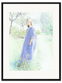 Gerahmter Kunstdruck Sonne und Blumen