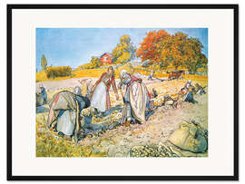 Gerahmter Kunstdruck Kartoffelernte