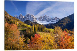 Gallery print Autumnal Funes valley, South Tirol