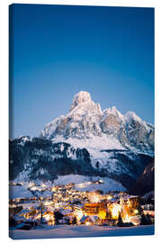 Quadro em tela Corvara in Badia in winter, Dolomites, South Tirol, Italy