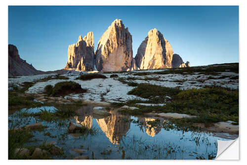 Vinilo para la pared Tres Cimas de Lavaredo, Dolomitas