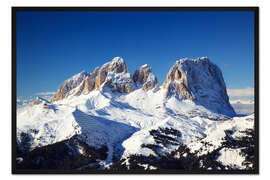Gerahmter Kunstdruck Sassolungo (Langkofel)