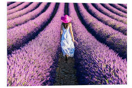 Bilde på skumplate Girl in a lavender field