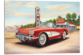 Galleriprint Diner and red classic car