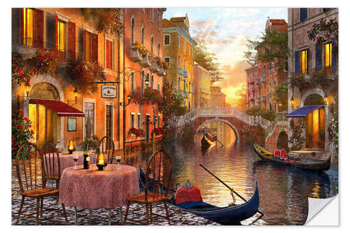 Muursticker Venetian sunset