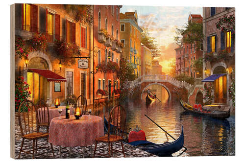 Wood print Venetian sunset