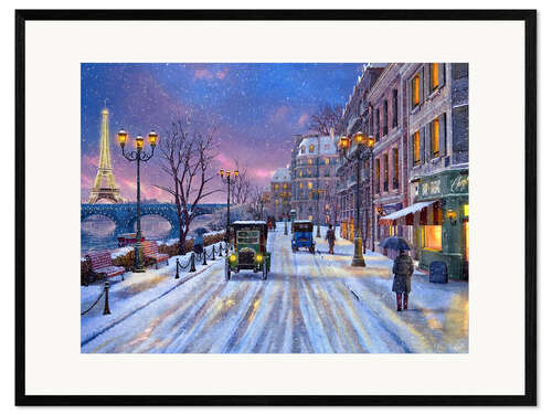 Framed art print Winter in Paris