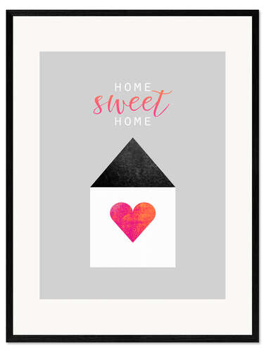 Plakat artystyczny premium w ramie Home Sweet Home