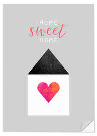 Selvklebende plakat Home Sweet Home