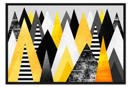 Gerahmter Kunstdruck Gelbe Gipfel