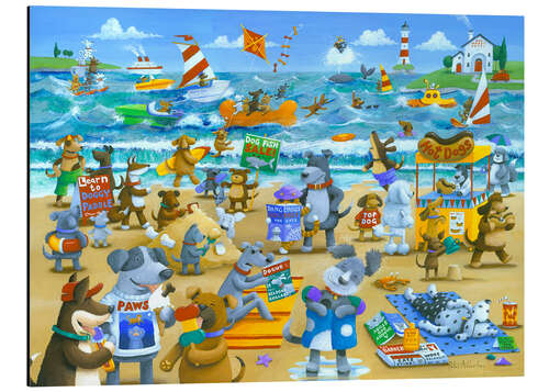 Aluminium print Dogs Beach