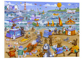 Foam board print Cats and dogs on the beach