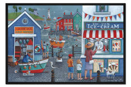 Gerahmter Kunstdruck Eis am Meer