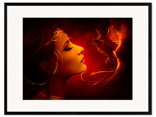 Impression artistique encadrée En feu