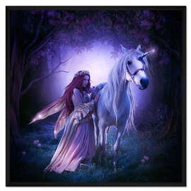 Gerahmter Kunstdruck Unicorn
