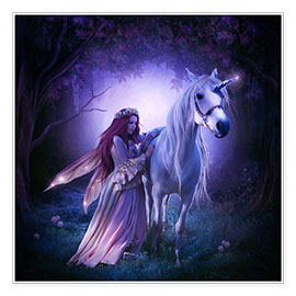 Wandbild  Unicorn - Elena Dudina