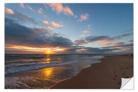 Wandsticker Sonnenuntergang in der Nordsee