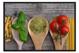 Gerahmter Kunstdruck italienische küche