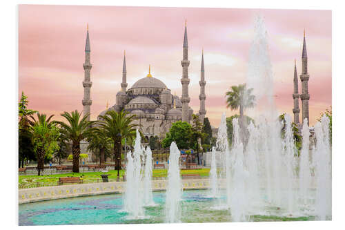 PVC-taulu the blue mosque (magi cami) in Istanbul / Turkey (vintage picture)