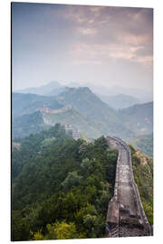 Tableau en aluminium Grande Muraille de Chine dans le brouillard