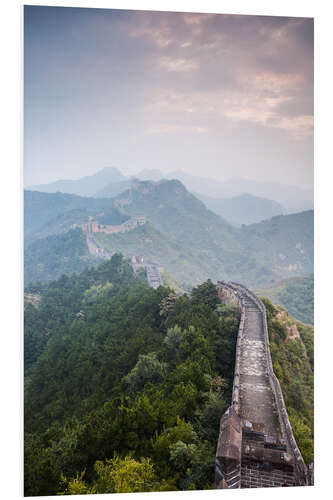 Tableau en PVC Grande Muraille de Chine dans le brouillard