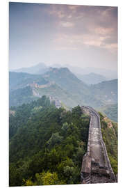 Quadro em PVC Great Wall of China in fog