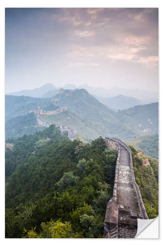 Wandsticker Chinesische Mauer im Nebel