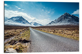 Alubild Straße zu den Highlands, Schottland, Vereinigtes Königreich