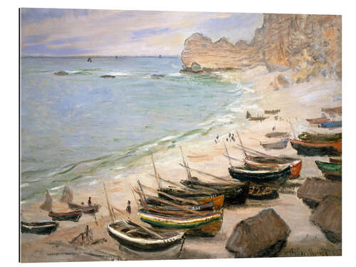 Galleriataulu Boats on the beach at Etretat